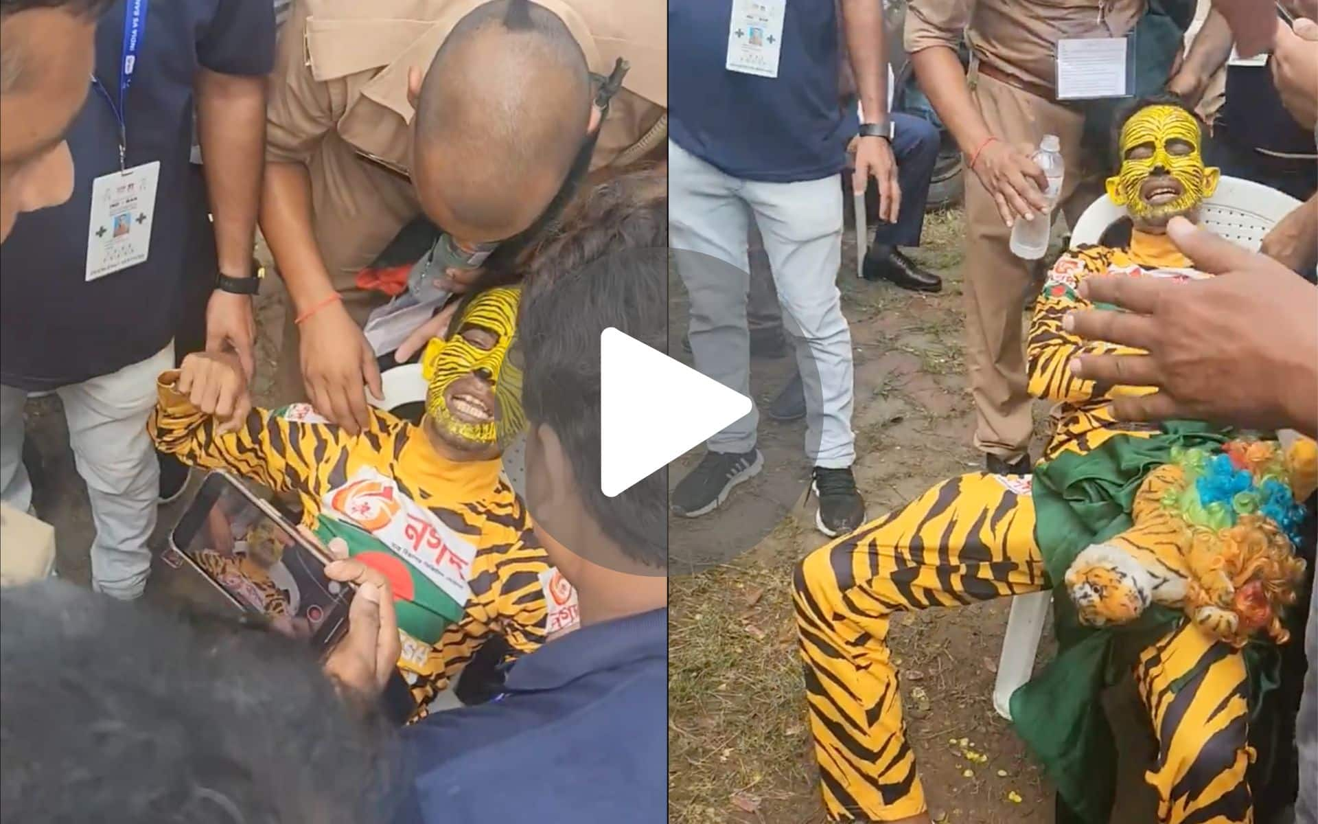 Bangladeshi 'Tiger' Beaten In Kanpur By Indian Fans; Police Escort Him To Hospital- Watch